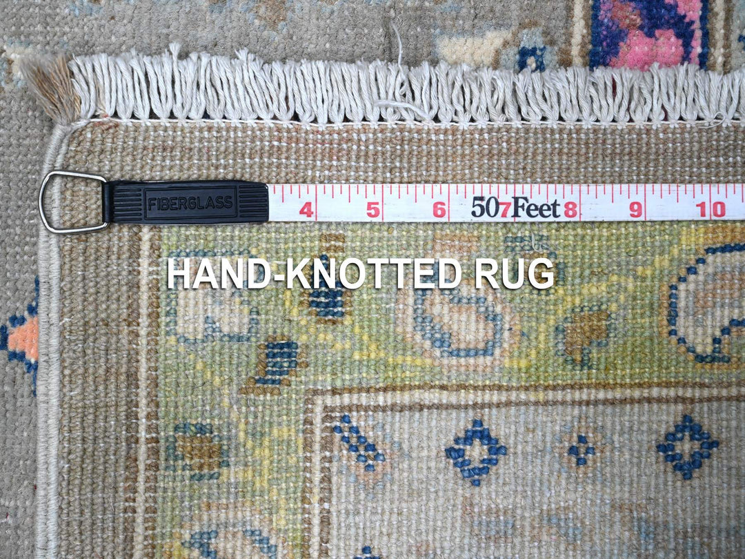 6'0" x 8'8" New Hand Knotted Grey Wool Rectangle Oriental Rug - MOA10289233