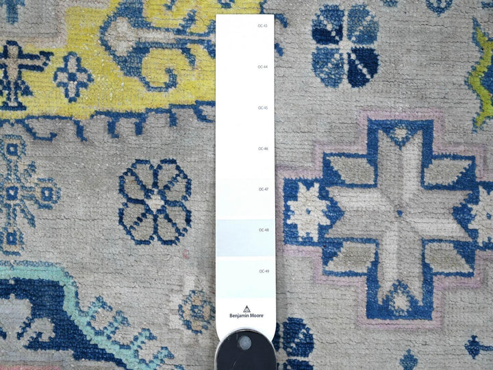 4'9" x 6'9" New Hand Knotted Grey Wool Rectangle Oriental Rug - MOA10289238