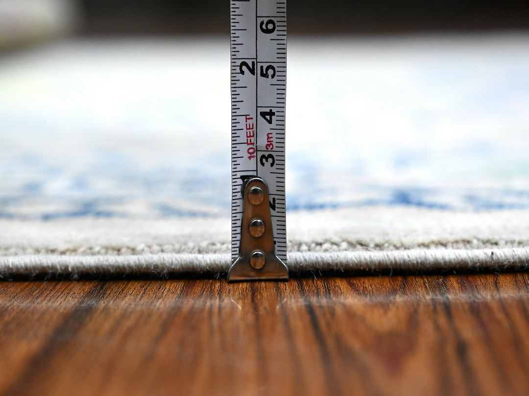 4'9" x 6'9" New Hand Knotted Grey Wool Rectangle Oriental Rug - MOA10289238