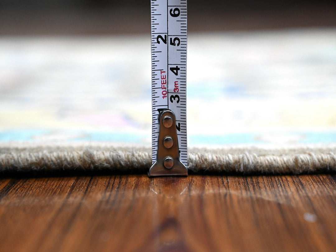 2'9" x 3'11" New Hand Knotted Grey Wool Rectangle Oriental Rug - MOA10289240