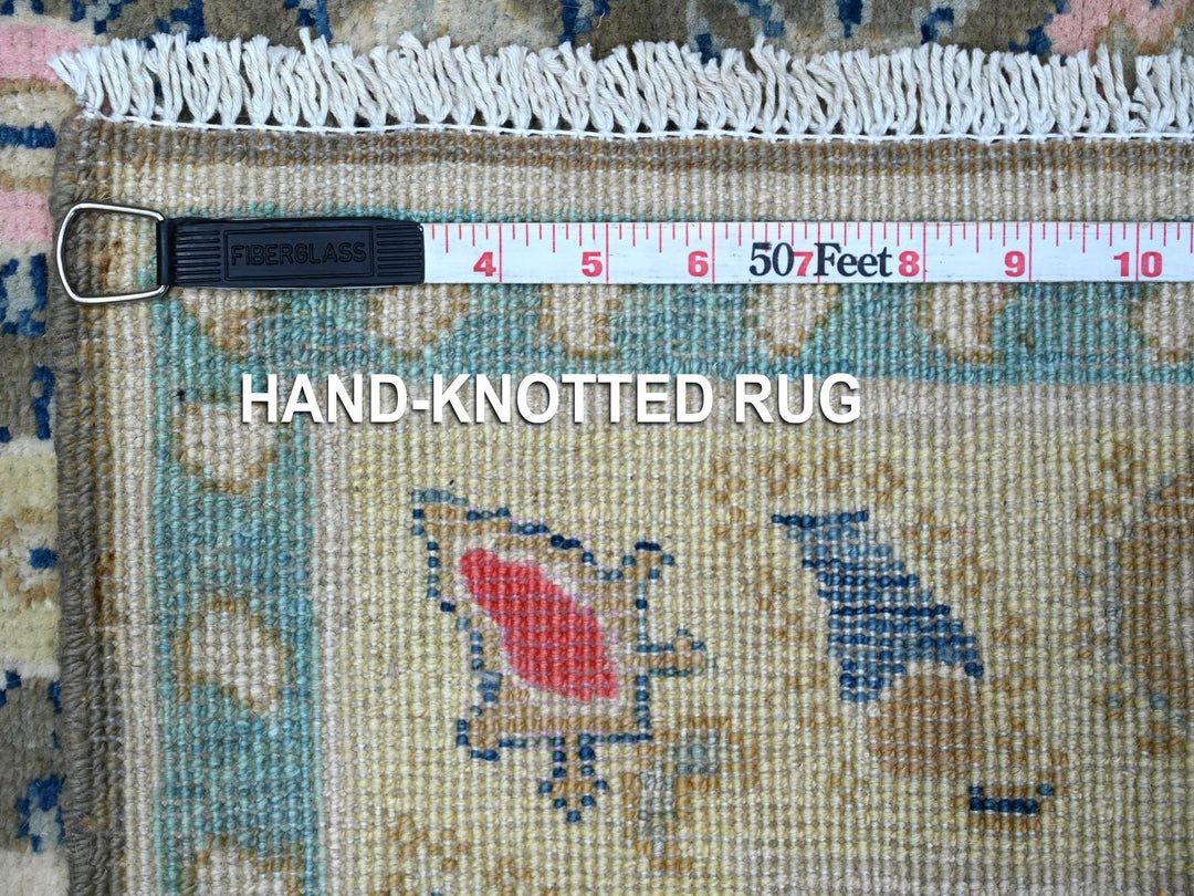 2'9" x 3'11" New Hand Knotted Grey Wool Rectangle Oriental Rug - MOA10289240