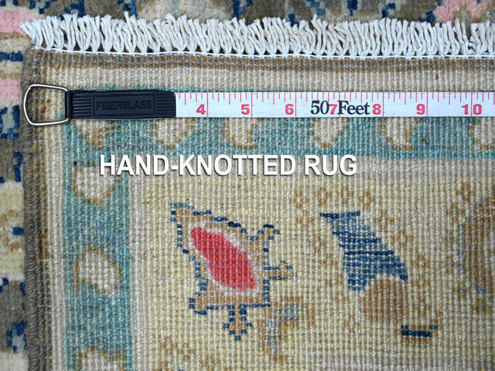 2'9" x 3'11" New Hand Knotted Grey Wool Rectangle Oriental Rug - MOA10289240