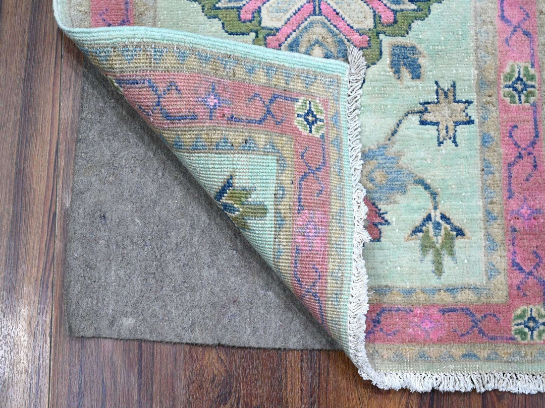 2'0" x 2'9" New Hand Knotted Blue Wool Rectangle Oriental Rug - MOA10289248