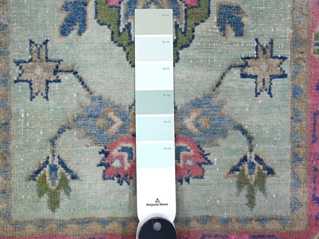 2'0" x 2'9" New Hand Knotted Blue Wool Rectangle Oriental Rug - MOA10289248