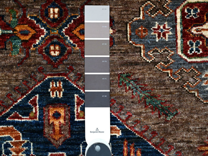 5'1" x 6'9" New Hand Knotted Grey Wool Rectangle Oriental Rug - MOA10289255