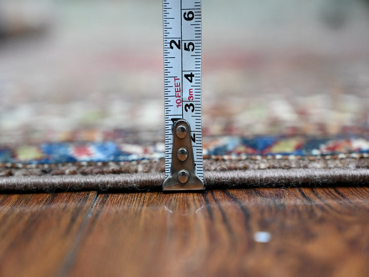 5'1" x 6'9" New Hand Knotted Grey Wool Rectangle Oriental Rug - MOA10289255