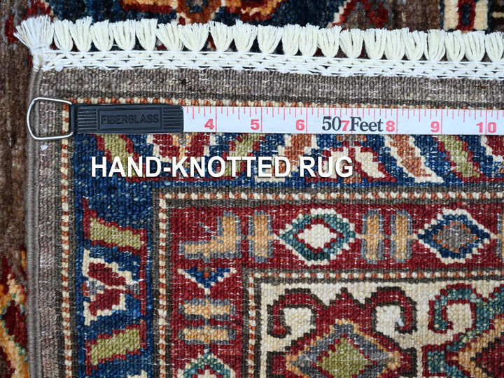 5'1" x 6'9" New Hand Knotted Grey Wool Rectangle Oriental Rug - MOA10289255