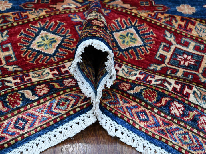 8'1" x 8'6" New Hand Knotted Blue Wool Square Oriental Rug - MOA10289293