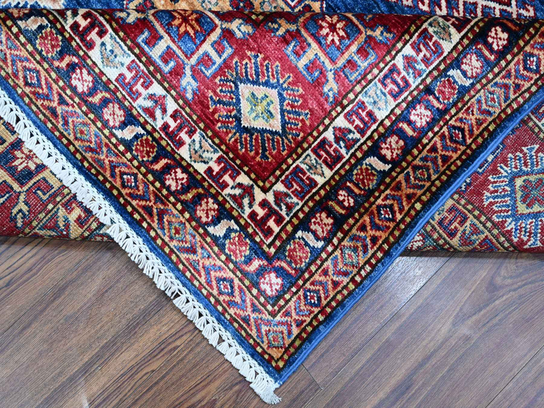 8'1" x 8'6" New Hand Knotted Blue Wool Square Oriental Rug - MOA10289293