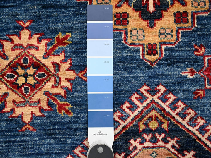 8'1" x 8'6" New Hand Knotted Blue Wool Square Oriental Rug - MOA10289293