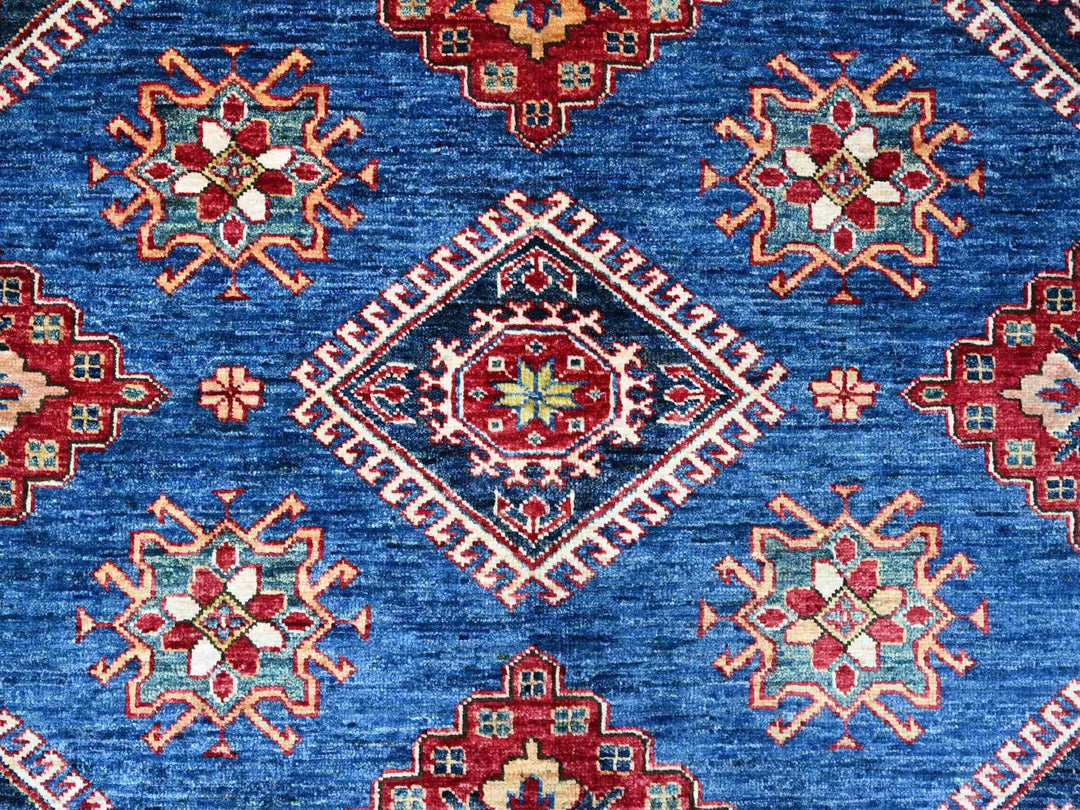 8'1" x 8'6" New Hand Knotted Blue Wool Square Oriental Rug - MOA10289293