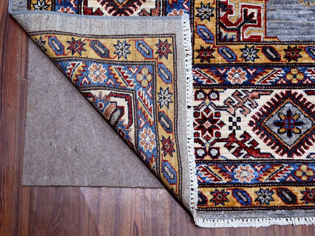 9'8" x 9'11" New Hand Knotted Grey Wool Square Oriental Rug - MOA10289295