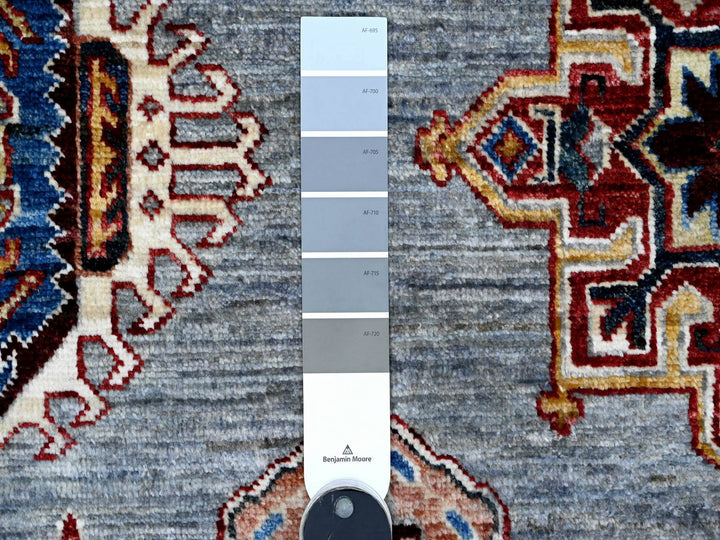 9'8" x 9'11" New Hand Knotted Grey Wool Square Oriental Rug - MOA10289295