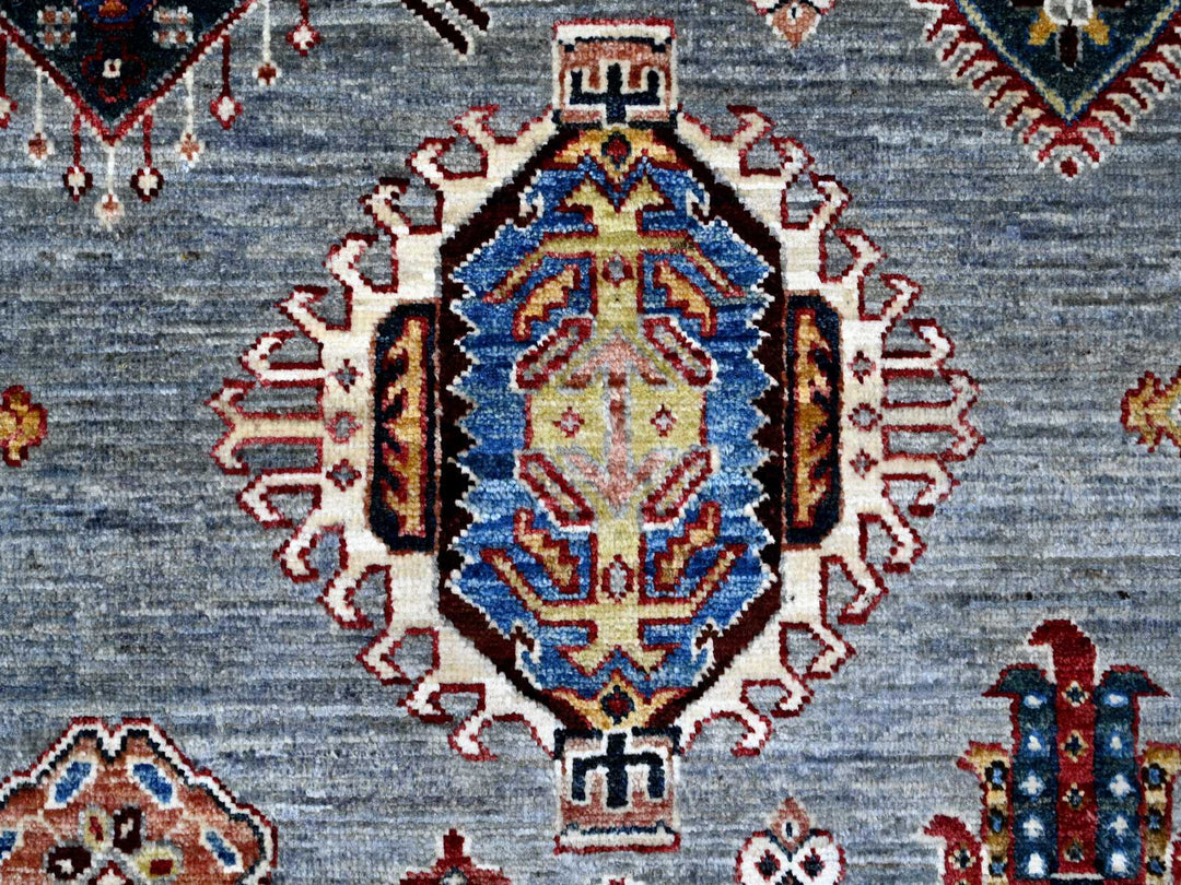 9'8" x 9'11" New Hand Knotted Grey Wool Square Oriental Rug - MOA10289295