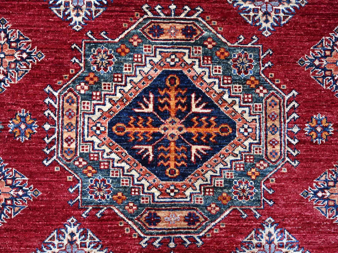 9'9" x 9'11" New Hand Knotted Red Wool Square Oriental Rug - MOA10289296