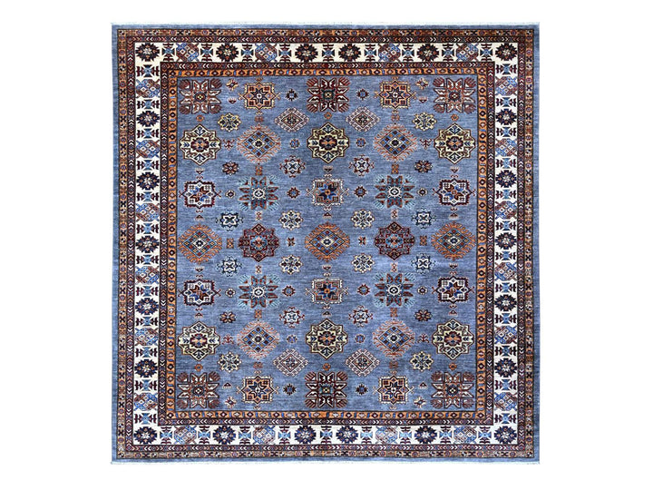 9'10" x 10'0" New Hand Knotted Grey Wool Square Oriental Rug - MOA10289297