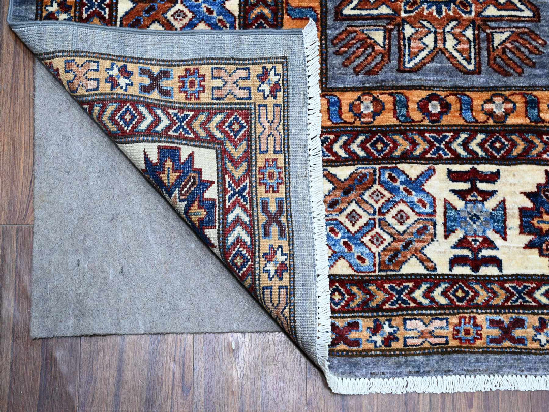 9'10" x 10'0" New Hand Knotted Grey Wool Square Oriental Rug - MOA10289297