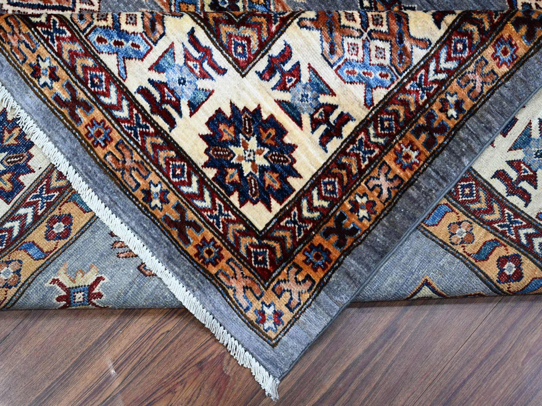 9'10" x 10'0" New Hand Knotted Grey Wool Square Oriental Rug - MOA10289297