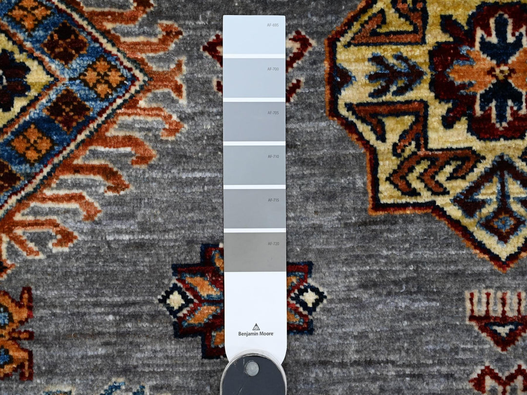 9'10" x 10'0" New Hand Knotted Grey Wool Square Oriental Rug - MOA10289297