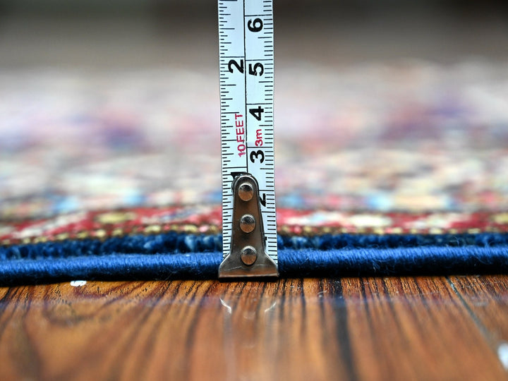 2'6" x 6'4" New Hand Knotted Blue Wool Runner Oriental Rug - MOA10289308