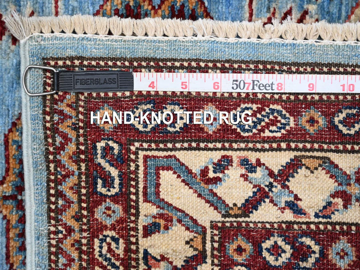 2'9" x 8'8" New Hand Knotted Blue Wool Runner Oriental Rug - MOA10289311