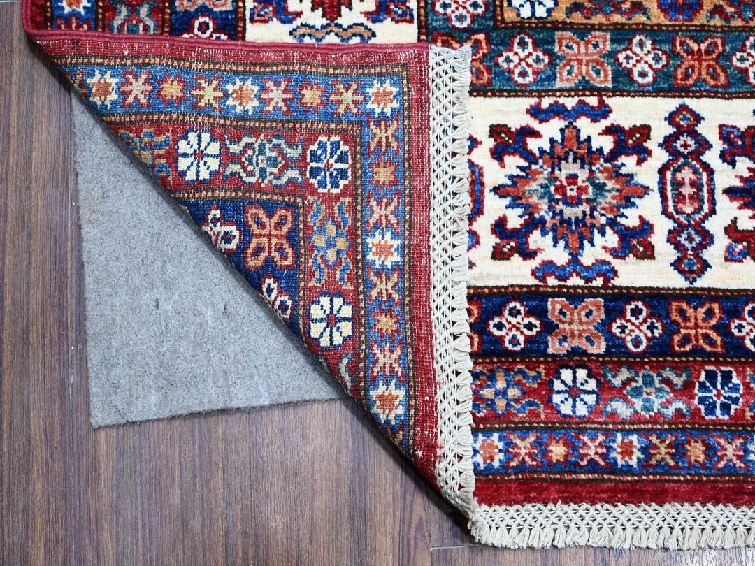 9'1" x 11'9" New Hand Knotted Red Wool Rectangle Oriental Rug - MOA10289327