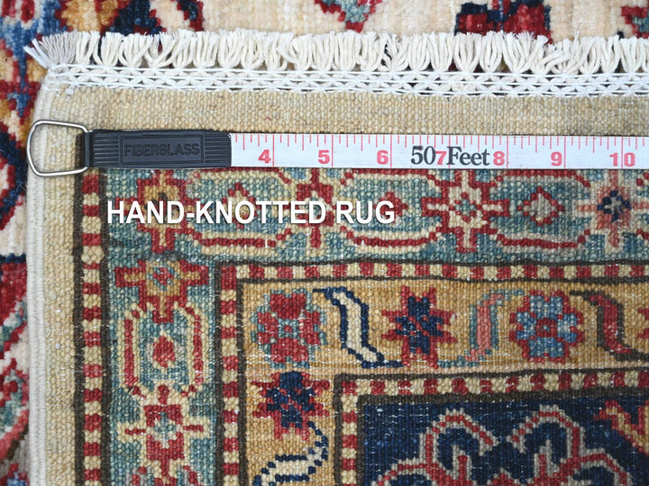 5'10" x 6'0" New Hand Knotted Ivory Wool Square Oriental Rug - MOA10289328