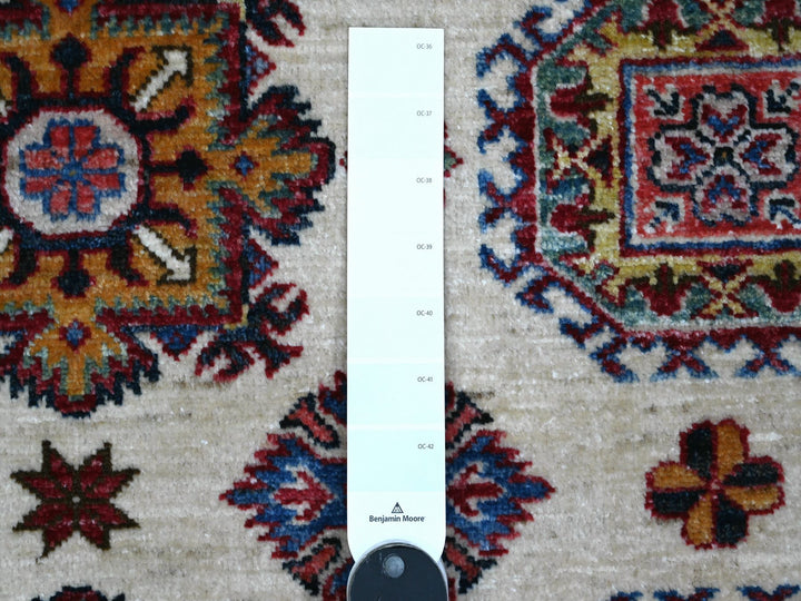 6'1" x 8'8" New Hand Knotted Ivory Wool Rectangle Oriental Rug - MOA10289329