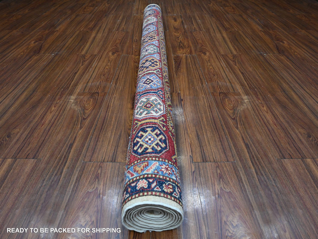 6'1" x 8'8" New Hand Knotted Ivory Wool Rectangle Oriental Rug - MOA10289329