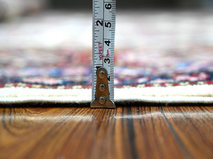 6'1" x 8'8" New Hand Knotted Ivory Wool Rectangle Oriental Rug - MOA10289329