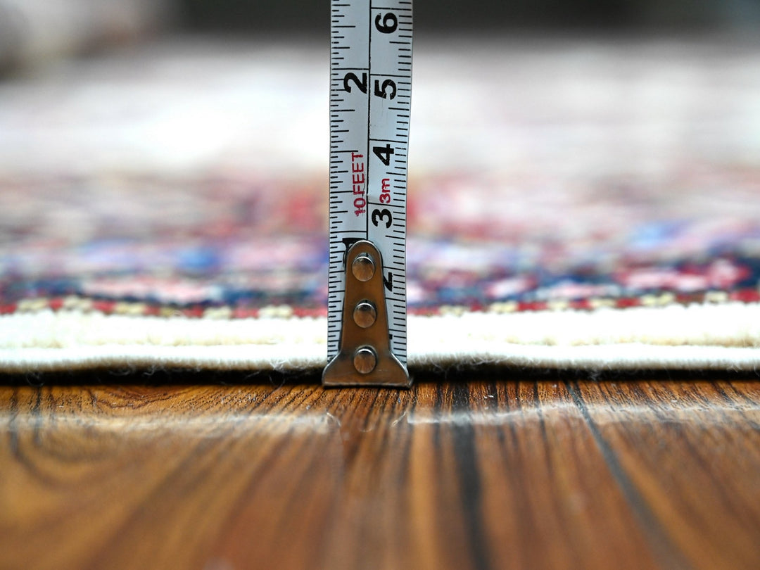 6'1" x 8'8" New Hand Knotted Ivory Wool Rectangle Oriental Rug - MOA10289329