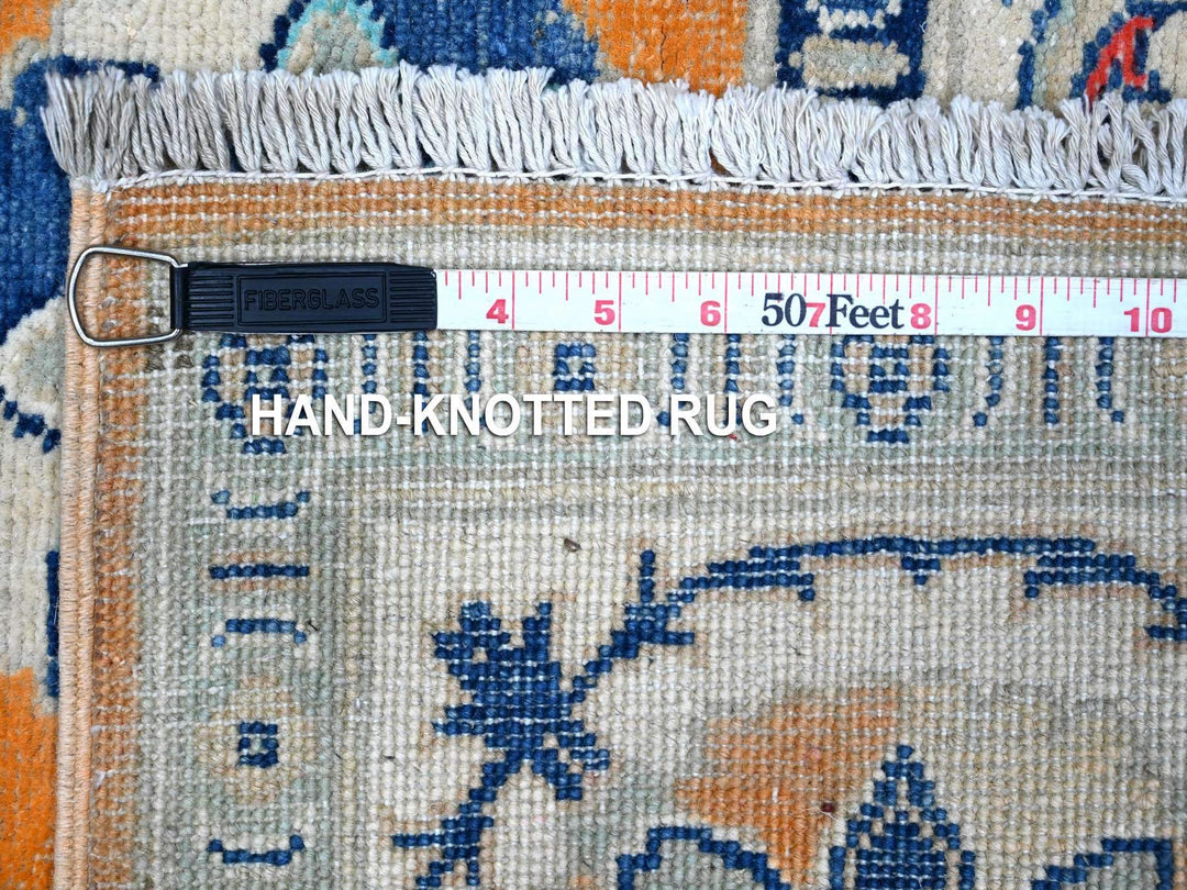 4'10" x 6'8" New Hand Knotted Orange Wool Rectangle Oriental Rug - MOA10289336