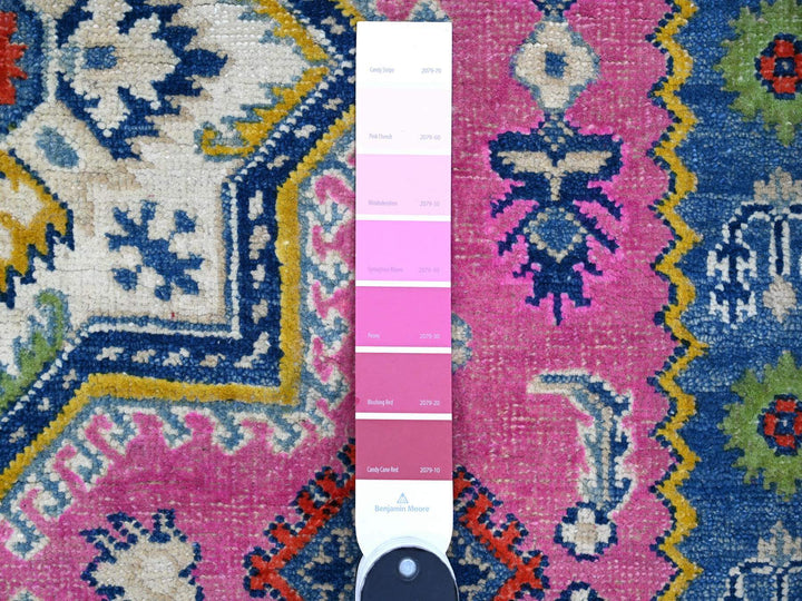 5'0" x 6'9" New Hand Knotted Pink Wool Rectangle Oriental Rug - MOA10289338