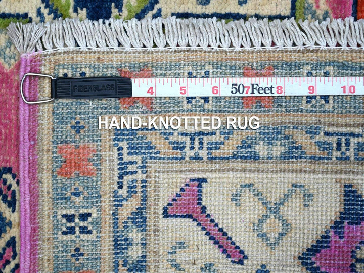5'0" x 6'9" New Hand Knotted Pink Wool Rectangle Oriental Rug - MOA10289338