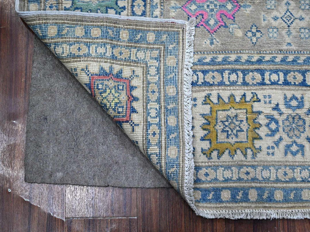 4'11" x 6'8" New Hand Knotted Grey Wool Rectangle Oriental Rug - MOA10289340