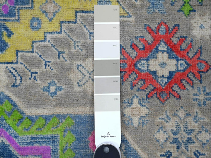 4'11" x 6'8" New Hand Knotted Grey Wool Rectangle Oriental Rug - MOA10289340