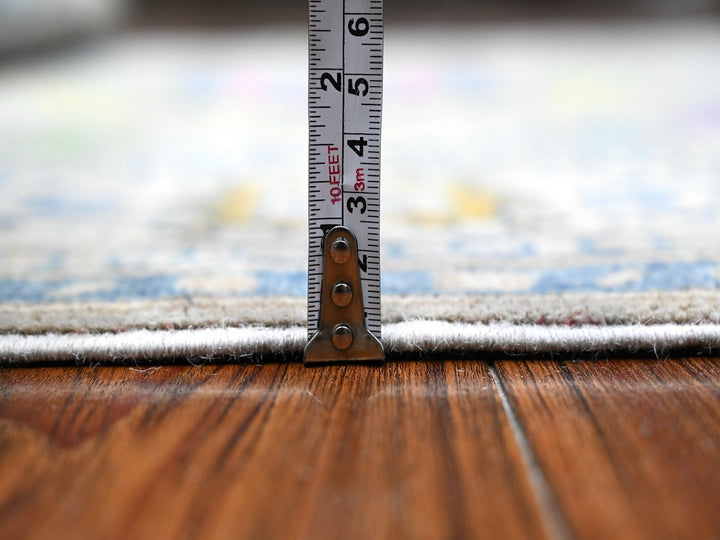 4'11" x 6'8" New Hand Knotted Grey Wool Rectangle Oriental Rug - MOA10289340