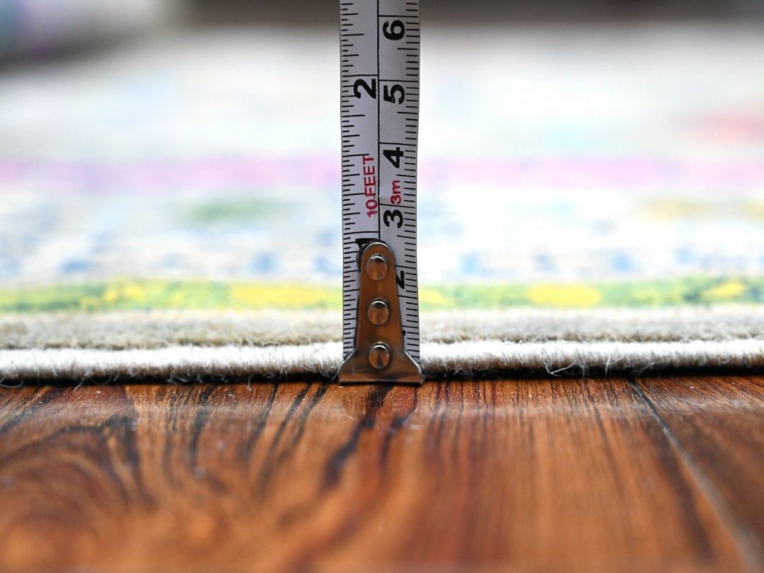 5'0" x 6'8" New Hand Knotted Grey Wool Rectangle Oriental Rug - MOA10289342