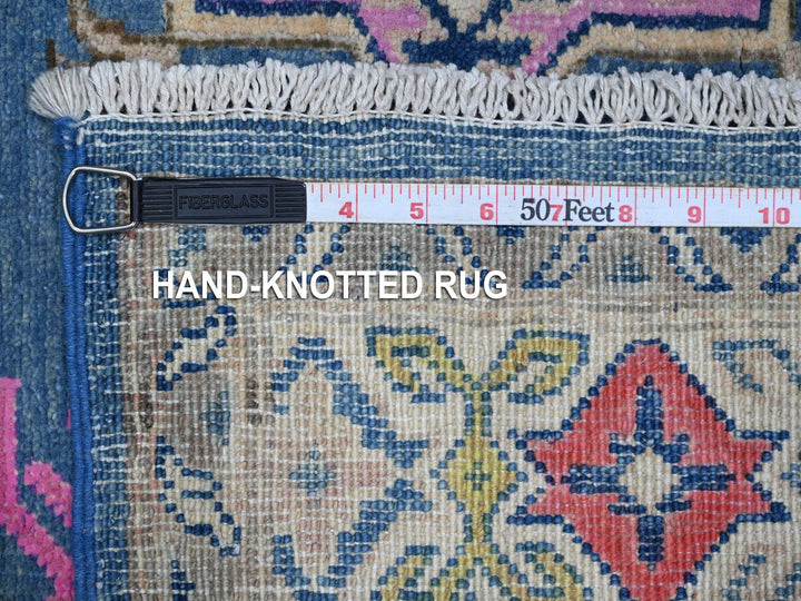 4'11" x 6'5" New Hand Knotted Blue Wool Rectangle Oriental Rug - MOA10289343