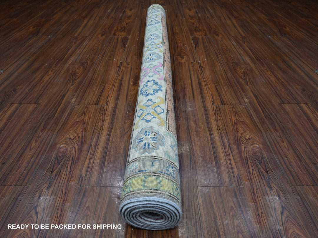 5'11" x 8'5" New Hand Knotted Grey Wool Rectangle Oriental Rug - MOA10289344