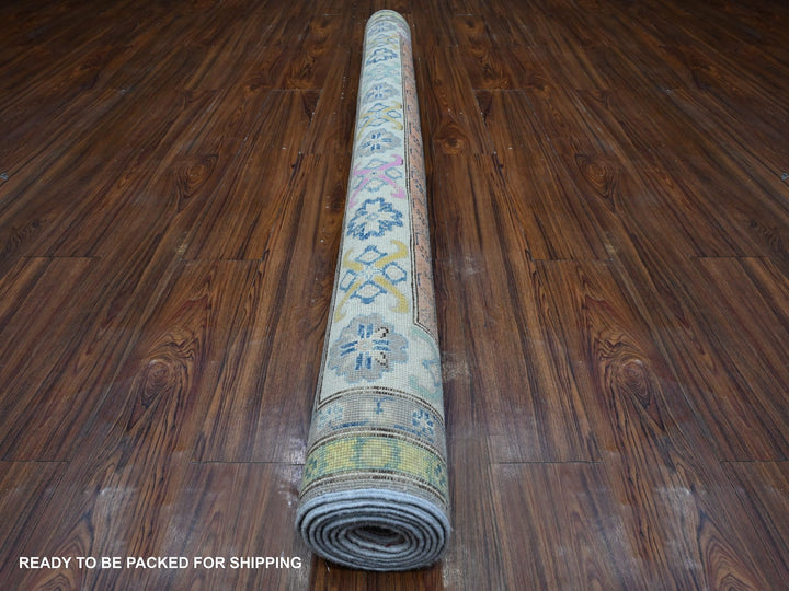 5'11" x 8'5" New Hand Knotted Grey Wool Rectangle Oriental Rug - MOA10289344