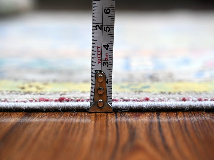 5'11" x 8'5" New Hand Knotted Grey Wool Rectangle Oriental Rug - MOA10289344