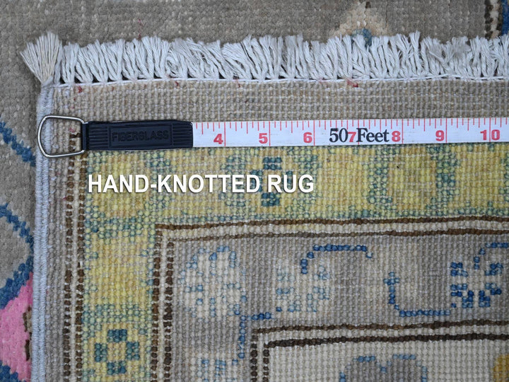 5'11" x 8'5" New Hand Knotted Grey Wool Rectangle Oriental Rug - MOA10289344