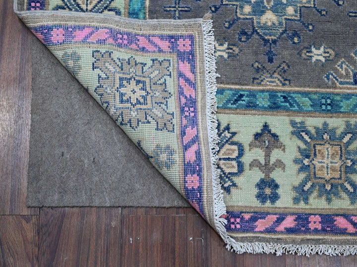 5'6" x 7'7" New Hand Knotted Grey Wool Rectangle Oriental Rug - MOA10289345