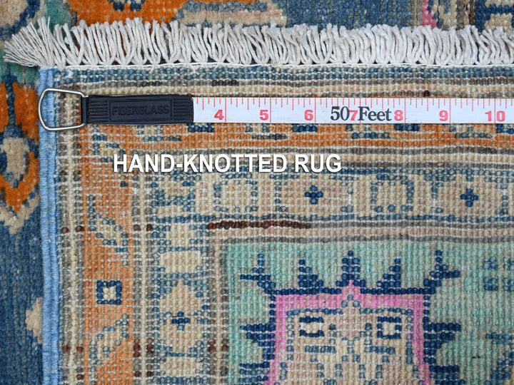 5'1" x 6'4" New Hand Knotted Blue Wool Rectangle Oriental Rug - MOA10289347