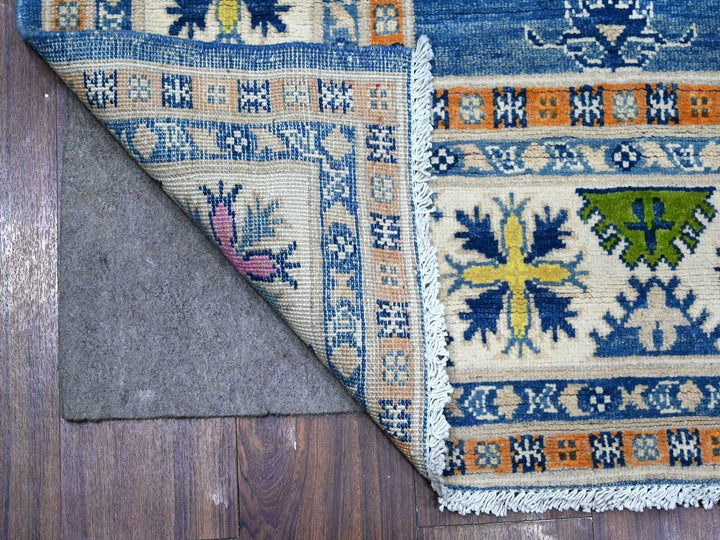 5'5" x 7'9" New Hand Knotted Blue Wool Rectangle Oriental Rug - MOA10289348