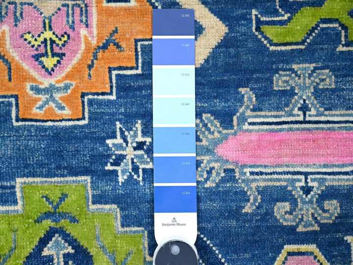 5'5" x 7'9" New Hand Knotted Blue Wool Rectangle Oriental Rug - MOA10289348