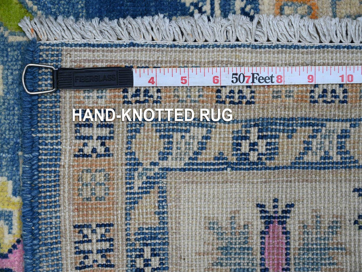 5'5" x 7'9" New Hand Knotted Blue Wool Rectangle Oriental Rug - MOA10289348