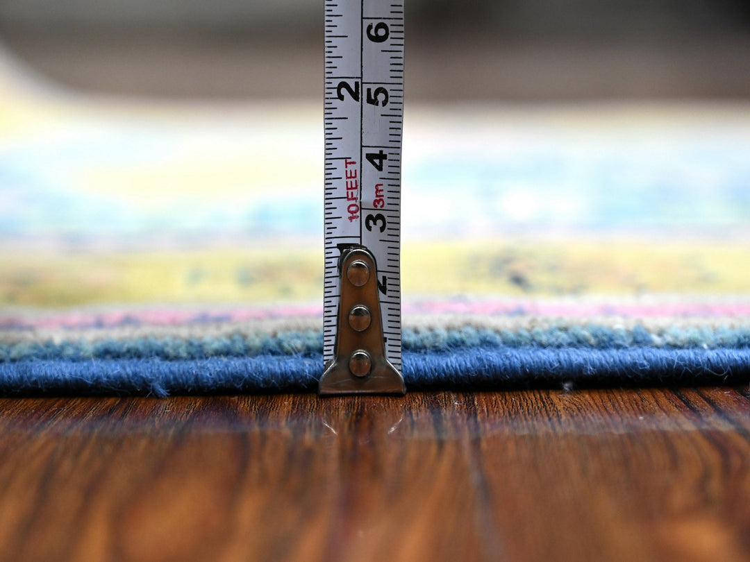 2'1" x 2'6" New Hand Knotted Blue Wool Rectangle Oriental Rug - MOA10289388