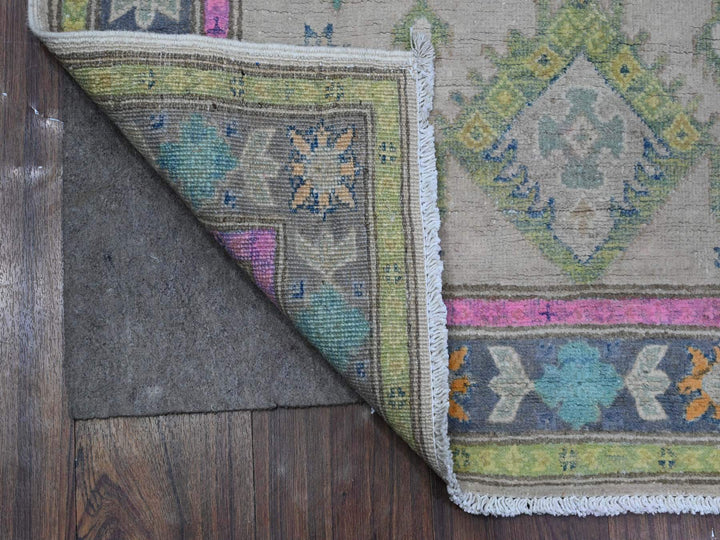 3'2" x 4'8" New Hand Knotted Grey Wool Rectangle Oriental Rug - MOA10289399